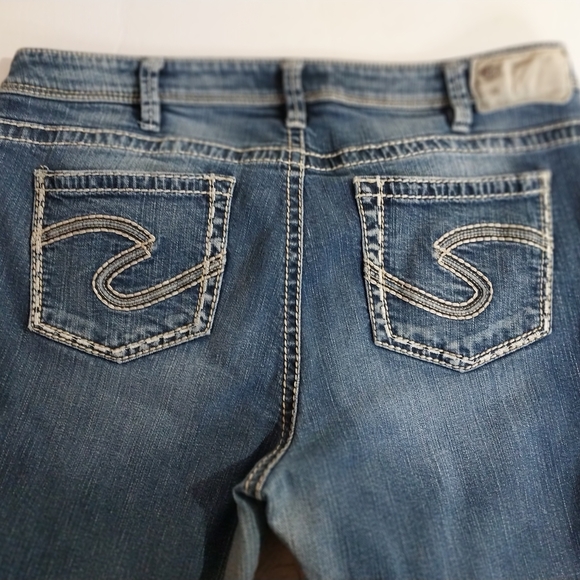 SILVER Jeans Suki Capri Women's Cropped Blue Denim - Picture 4 of 12